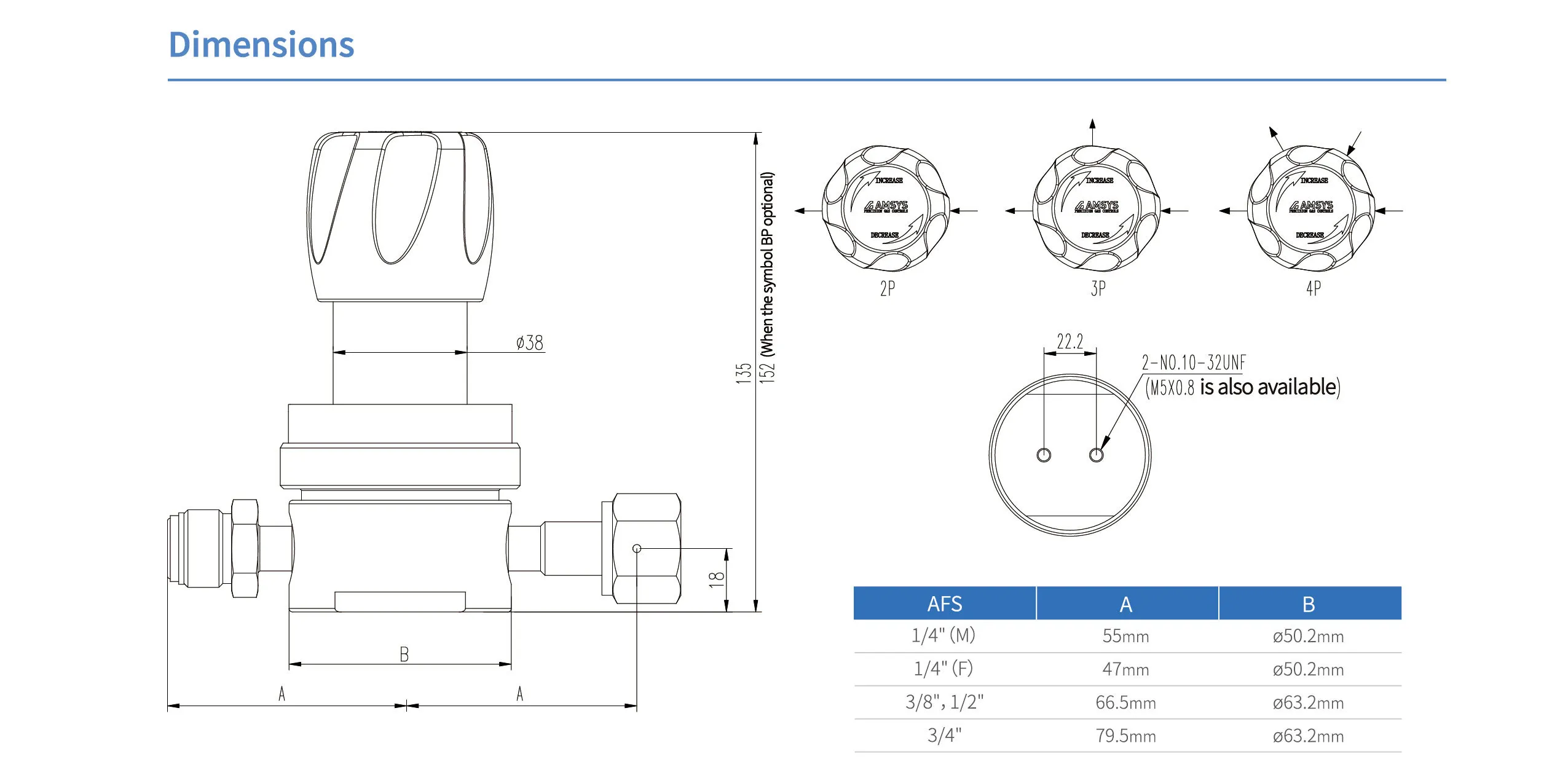 Регулятор AMFLO UHP AU22 Материал: Код ZS (Body,Poppet, Nozzle,Gland-SUS316L, Diaphragm - Hastelloy® C-22, Seat: PCTFE) ; Поверхность 0.13 um; 3х портовый с манометром, вх. давл. 20,6 бар, CV-1.1