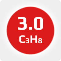 Пропан (C3H8) 3.0 (99,9%) в баллоне 50л (20кг) соединение W21,8х1/14'' LH (DIN1) (c баллоном) (комплект)
