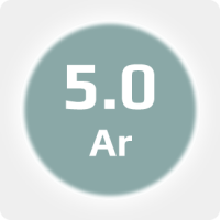 Аргон (Ar) 5.0 (99,999%) медицинский в моноблоке 12х50л 300бар, соединение  G3/4 (DIN 9)